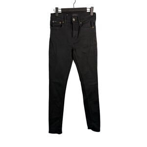 Polo Ralph Lauren Womens Black Mid Rise Skinny Jeans Size 26R